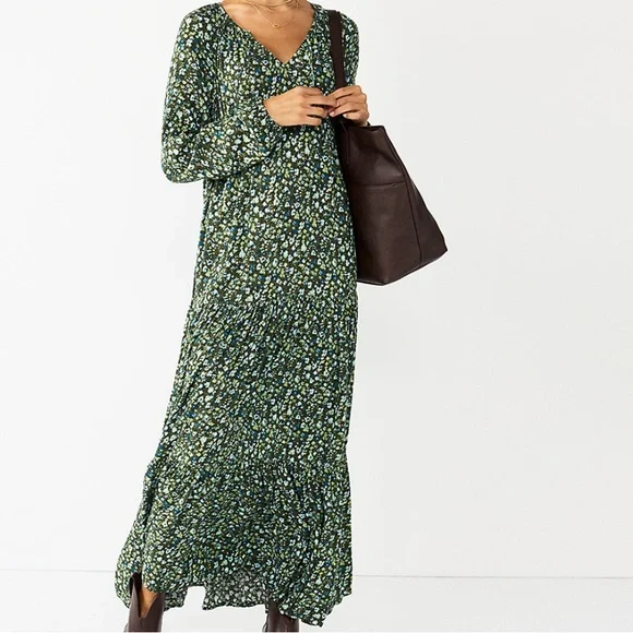 chinese dress ladies Orange Abstract Print Rayon Maxi Dress - Casual Dresses